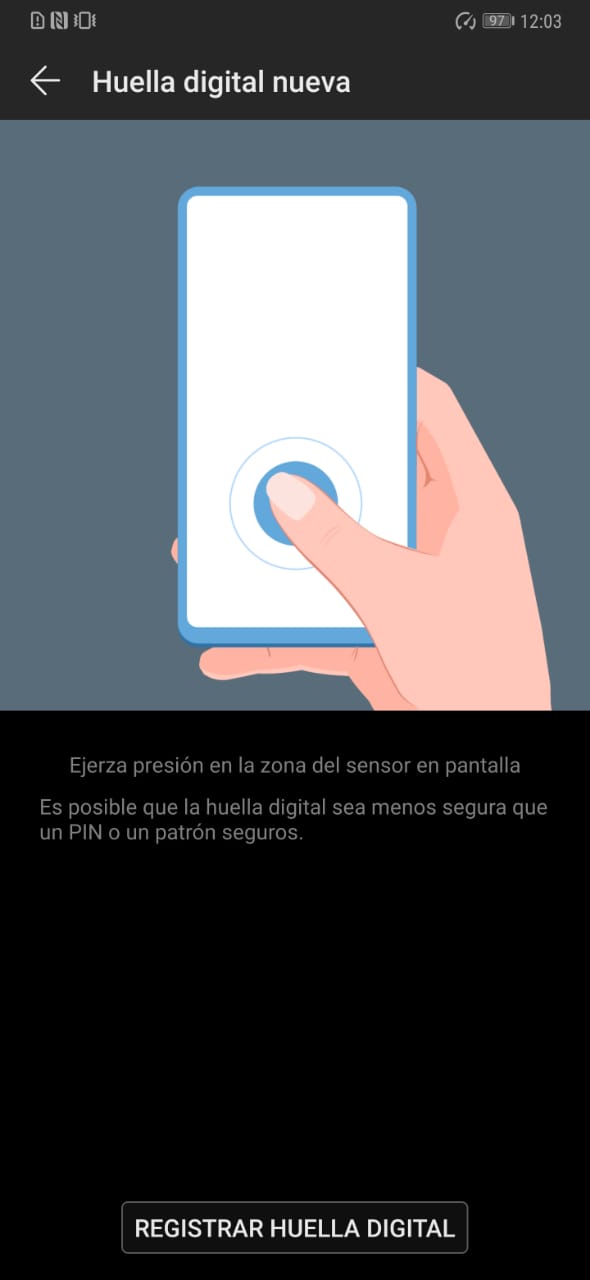mate 20 pro lector de huella