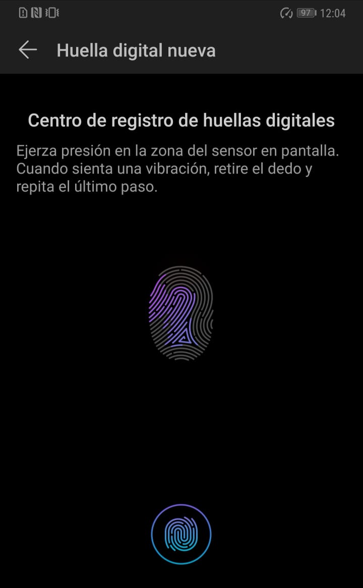 mate 20 pro lector de huella