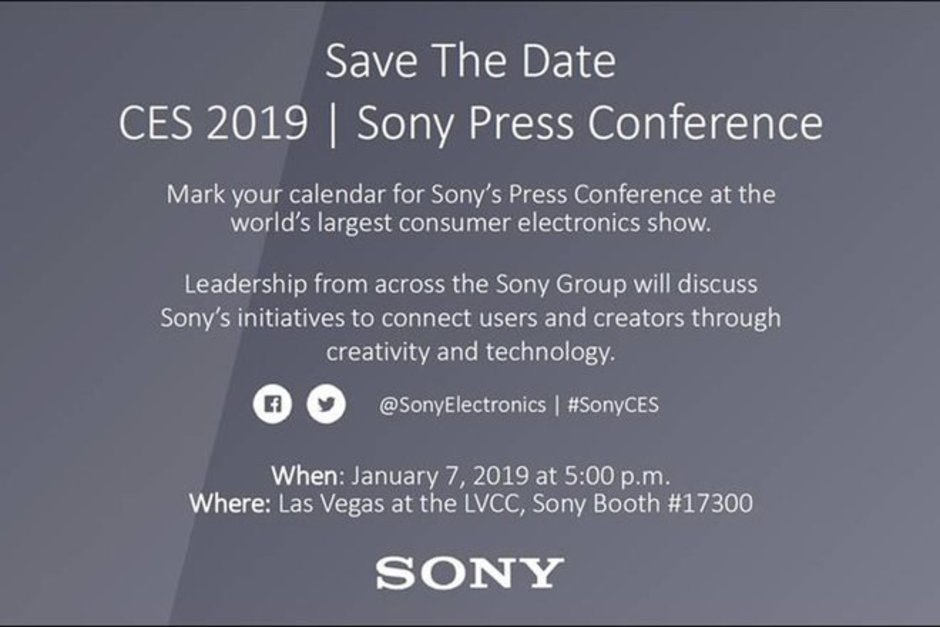 Invitacion Sony CES 2019