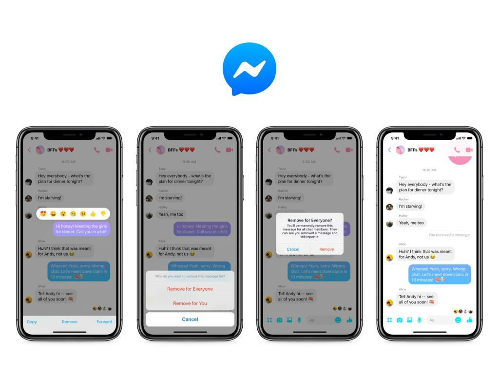 Messenger borrar mensajes