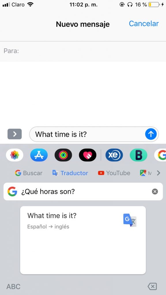 Gboard para iOS traductor