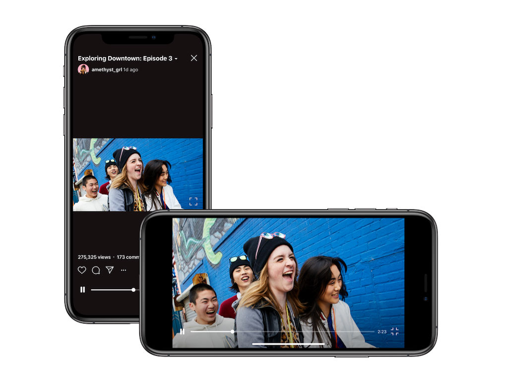IGTV video horizontal