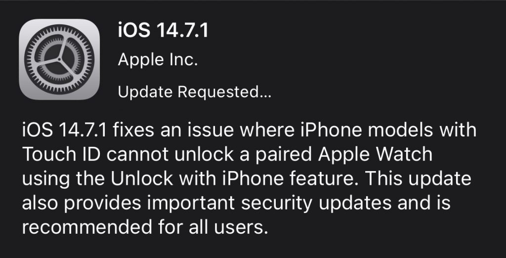 iOS 14.7.1.