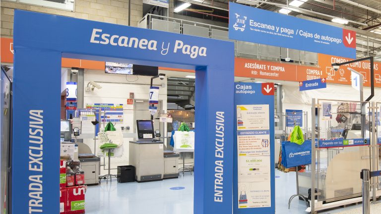 escanea y paga, homecenter