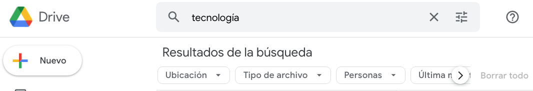 Google drive implementa nuevos filtros de búsqueda