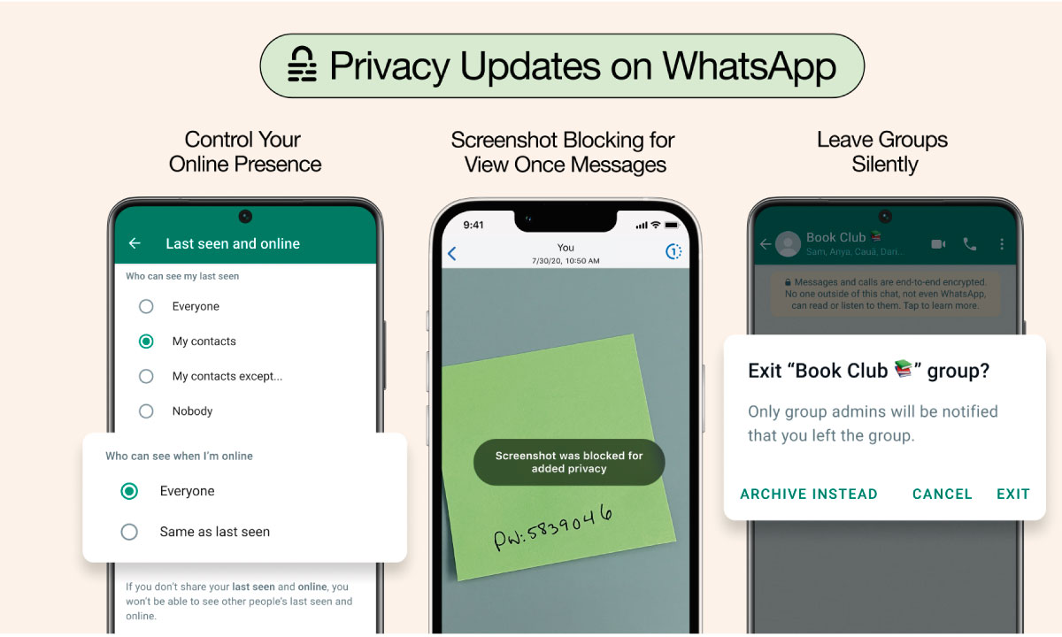 Las 3 funciones de WhatsApp que te darán más privacidad