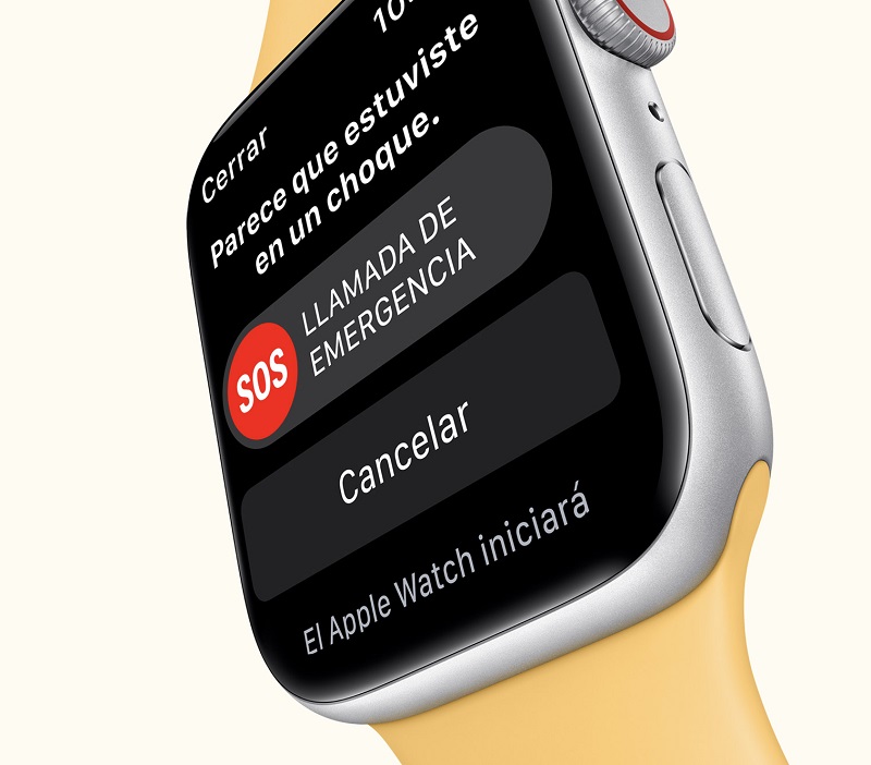 Detección de choques en Apple Watch SE 2022