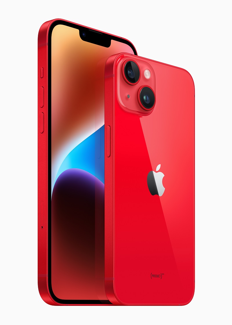 iPhone 14 y iPhone 14 Plus product red