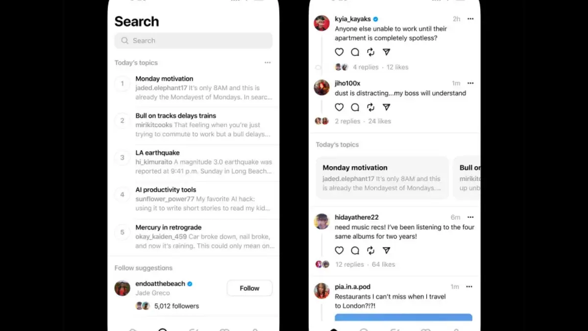 Threads finalmente ha copiado esta función de Twitter, para competir con la red social de Musk