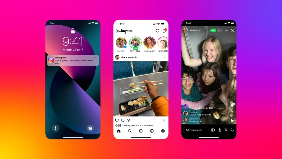 Nueva función para tus mejores amigos en Instagram: Transmisiones en vivo privadas