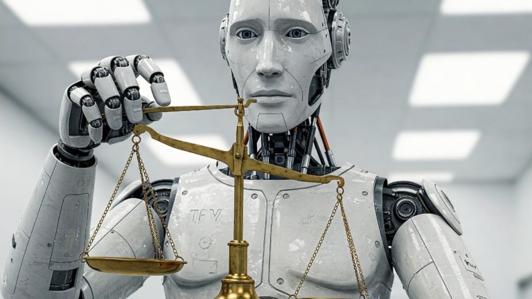 robot con balanza ia