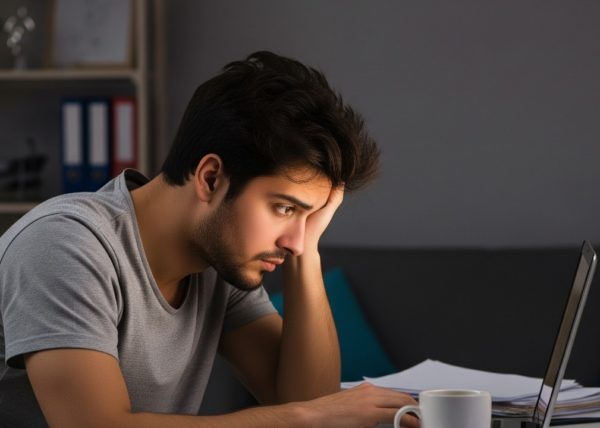 trabajo remoto cansado