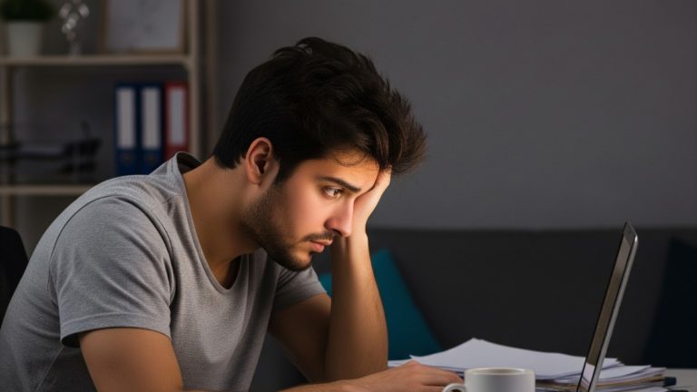 trabajo remoto cansado