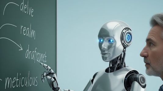 robot, enseñando a humano