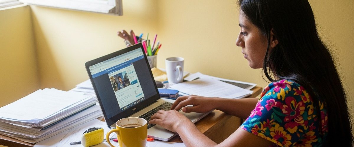 PERSONA EN COMPUTADOR, CURSOS, TRABAJANDO, TRABAJO REMOTO