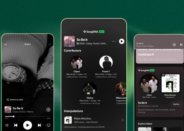 La nueva función de SongDNA de Spotify te permitirá conocer los origenes y conexiones escondidas de las canciones en la app. 