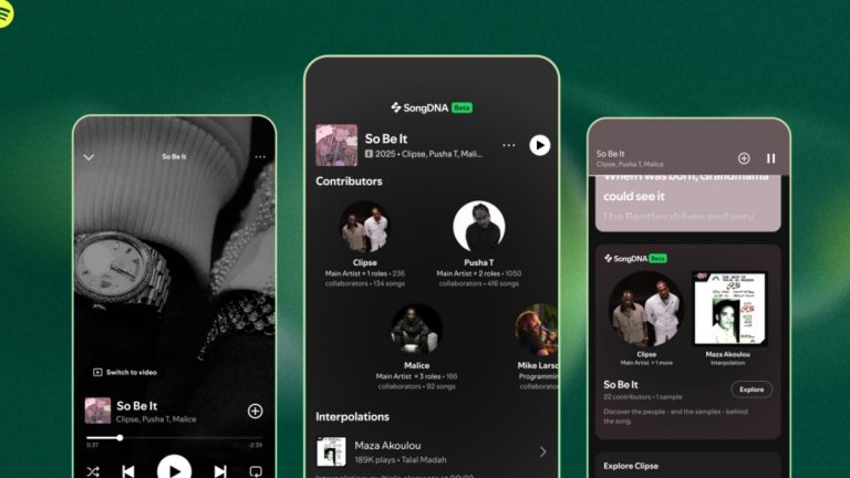 La nueva función de SongDNA de Spotify te permitirá conocer los origenes y conexiones escondidas de las canciones en la app. 