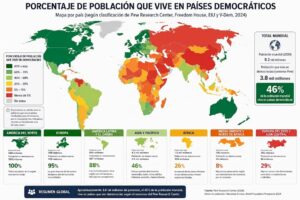 Población en pasises democráticos