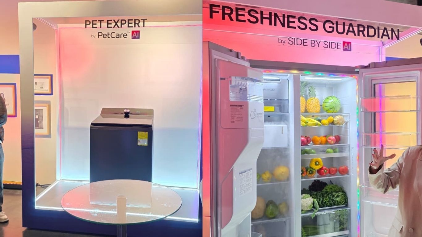 LG presenta una nevera que aprende las rutinas del hogar y una lavadora que elimina más pelos de mascotas