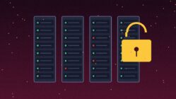 Ilustración de un servidor con una alerta de seguridad, sobre la explotación de las fallas de PHP
