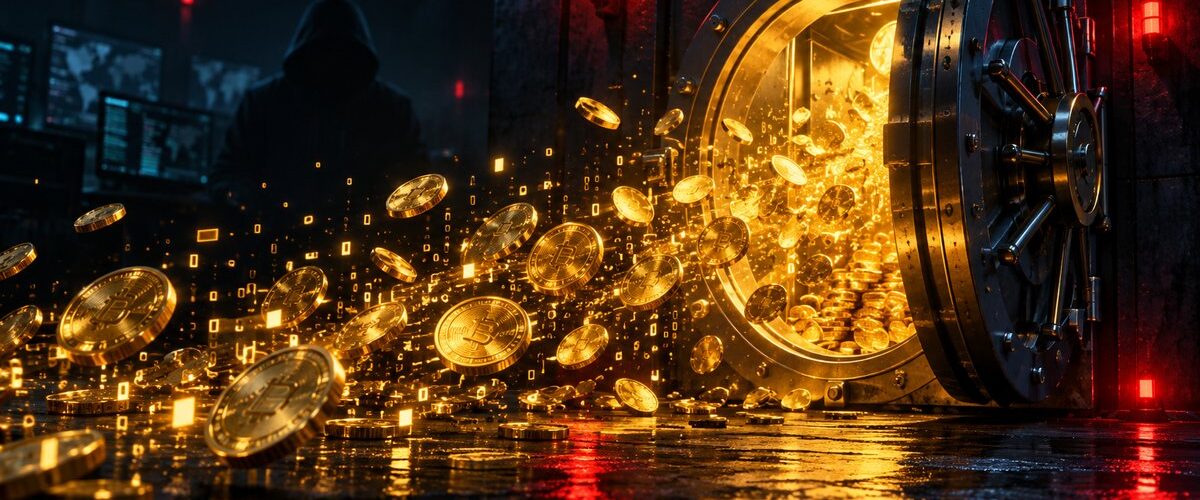 Ilustración sobre el hackeo Binance, el mayor robo de criptomonedas de la historia